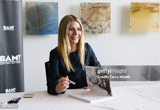 Gwyneth Paltrow signs her book 'It's all Good' during the the 2016 Antiques And Garden Show Of Nashville at Music City Center on February 12, 2016 in...