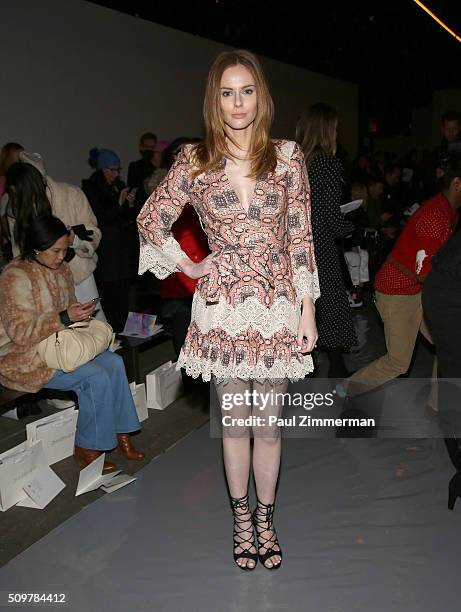 Alyssa Campanella attends Zimmermann Front Row Fall 2016 New York Fashion Week at ArtBeam on February 12, 2016 in New York City.