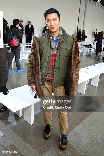 Bryanboy attends the Jason Wu Fall 2016 fashion show during New York Fashion Week at Spring Studios on February 12, 2016 in New York City.