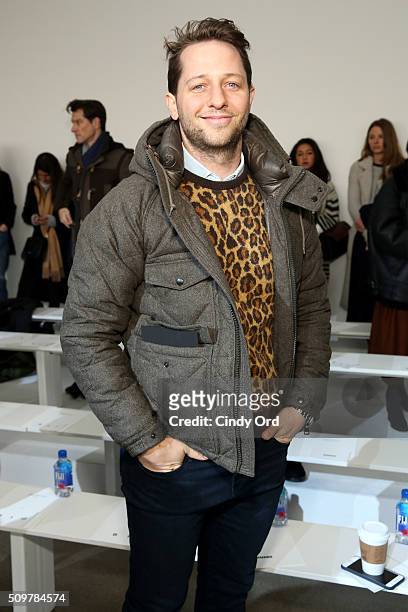 Writer Derek Blasberg attends the Jason Wu Fall 2016 fashion show during New York Fashion Week at Spring Studios on February 12, 2016 in New York...