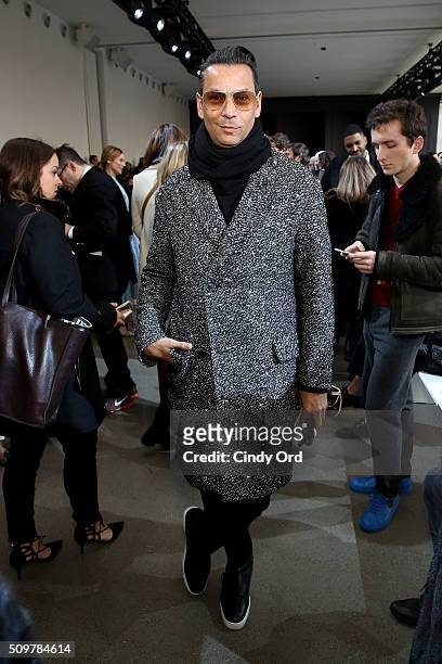 National Fashion Director at Modern Luxury James Aguiar attends the Jason Wu Fall 2016 fashion show during New York Fashion Week at Spring Studios on...