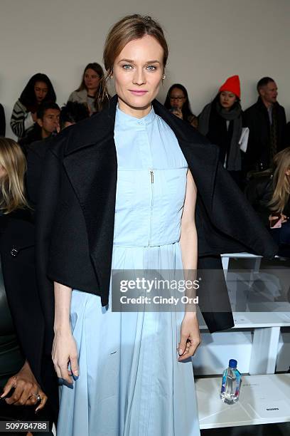 Actress Diane Kruger attends the Jason Wu Fall 2016 fashion show during New York Fashion Week at Spring Studios on February 12, 2016 in New York City.