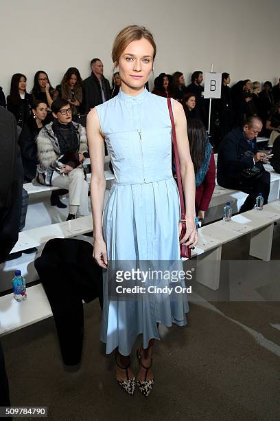 Actress Diane Kruger attends the Jason Wu Fall 2016 fashion show during New York Fashion Week at Spring Studios on February 12, 2016 in New York City.