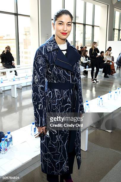 Caroline Issa attends the Jason Wu Fall 2016 fashion show during New York Fashion Week at Spring Studios on February 12, 2016 in New York City.