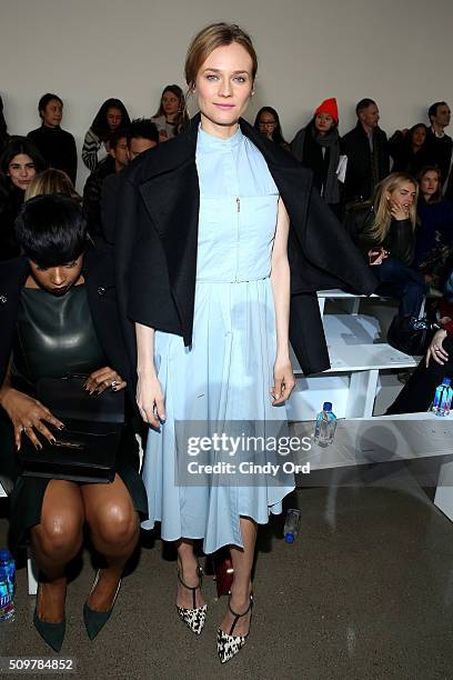 Actress Diane Kruger attends the Jason Wu Fall 2016 fashion show during New York Fashion Week at Spring Studios on February 12, 2016 in New York City.