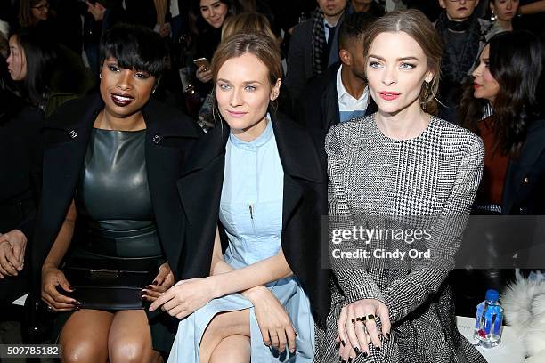 Jennifer Hudson, Diane Kruger, and Jaime King attend the Jason Wu Fall 2016 fashion show during New York Fashion Week at Spring Studios on February...