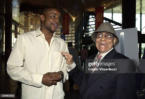 Actor Dule Hill and actor-dancer Dr. Fayard Nicholas attend a screening of the short film "Tap Heat" during the Los Angeles Film Festival at the...