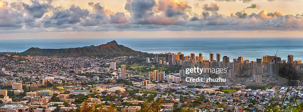 Waikiki and Diamond Head from Tantalus lookout