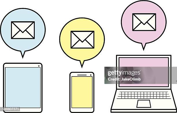 messaging technology - response team stock illustrations