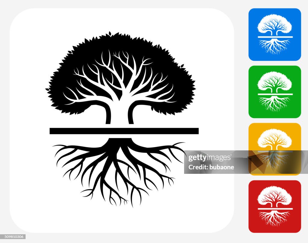 Tree Icon Flat Graphic Design
