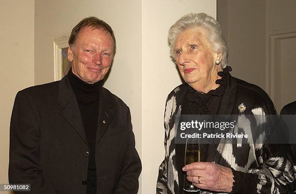 Director of "The Bell Shakespeare Company" John Bell with Margaret Whitlam, wife of Australian Former Prime Minister Gough Whitlam attending the...