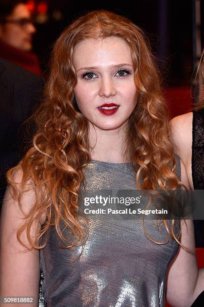 Isolda Dychauk attends the 'Boris without Beatrice' premiere during the 66th Berlinale International Film Festival Berlin at Berlinale Palace on...