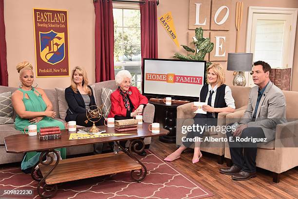 Actresses Kim Fields, Lisa Whelchel, Charlotte Rae, TV hosts Cristina Ferrare and Mark Steines attend Hallmark's Home and Family "Facts Of Life...