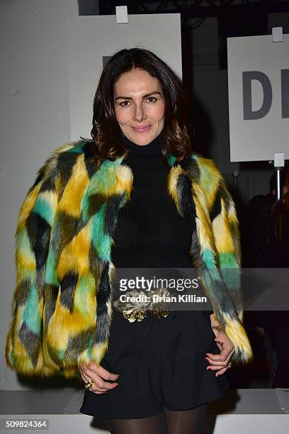 Writer Adriana Abascal attends the Cushnie et Ochs show during Fall 2016 New York Fashion Week: The Shows at Skylight at Clarkson Sq on February 12,...
