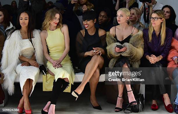 Serayah McNeill, Jaime King, Jennifer Hudson, Caroline Vreeland, and Jessica Hart attend the Cushnie et Ochs show during Fall 2016 New York Fashion...