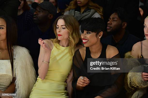 Jaime King and Jennifer Hudson attend the Cushnie et Ochs show during Fall 2016 New York Fashion Week: The Shows at Skylight at Clarkson Sq on...