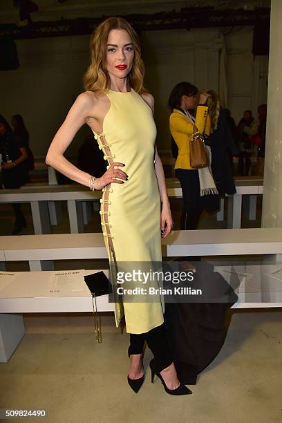 Actress Jaime King attends the Cushnie et Ochs show during Fall 2016 New York Fashion Week: The Shows at Skylight at Clarkson Sq on February 12, 2016...
