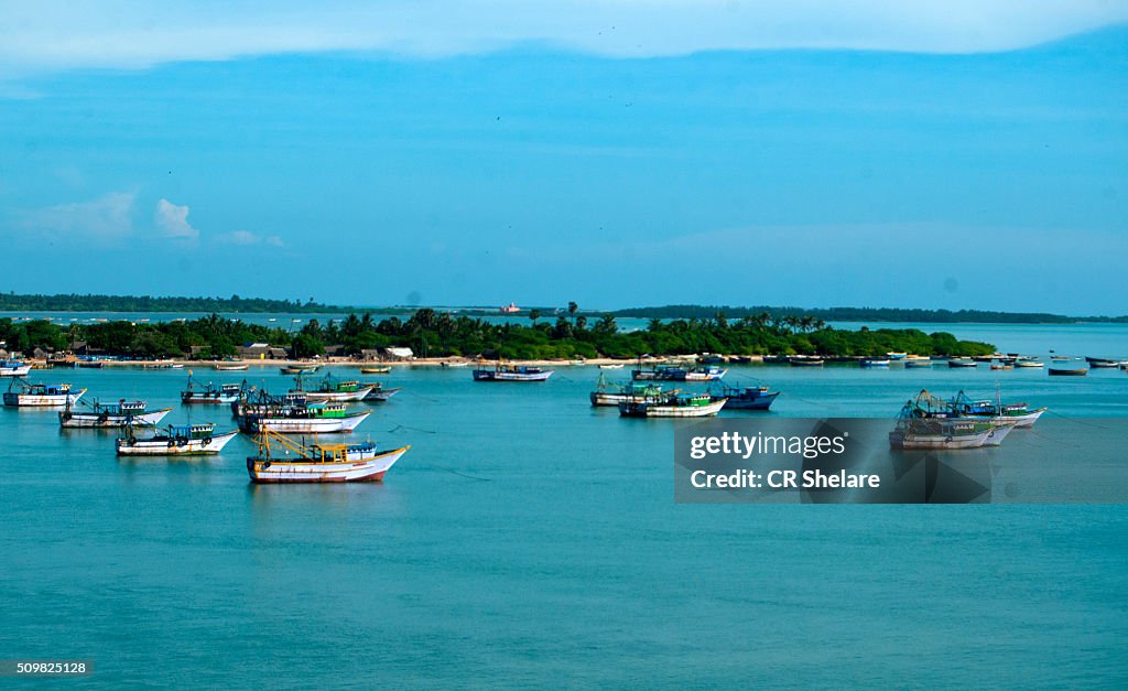 View of Indian Ocean from Pamban Bridge