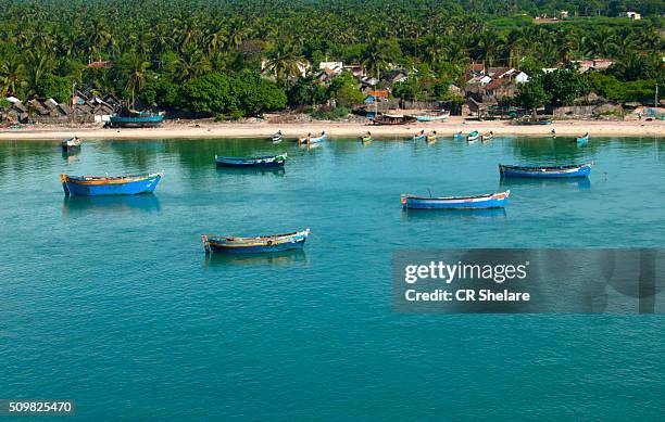 view of indian ocean from pamban bridge - pamban bridge stock pictures, royalty-free photos & images