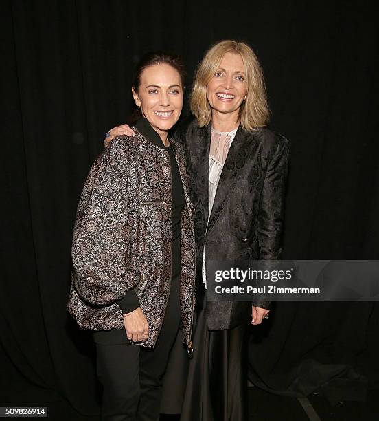 Nicky Zimmermann and Simone Zimmermann attend Zimmermann Fall 2016 Runway Show at Art Beam on February 12, 2016 in New York City.