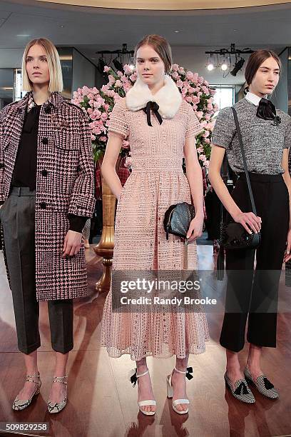 Model poses at the Kate Spade New York Presentation of Fall 2016 during New York Fashion Week at The Rainbow Room on February 12, 2016 in New York...