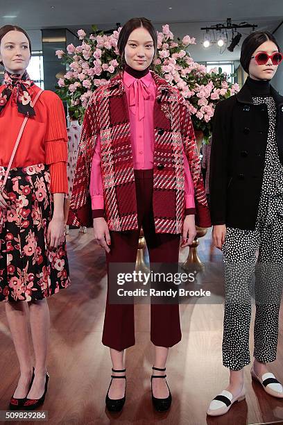 Model poses at the Kate Spade New York Presentation of Fall 2016 during New York Fashion Week at The Rainbow Room on February 12, 2016 in New York...