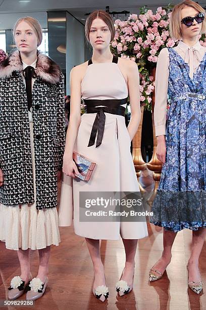 Model poses at the Kate Spade New York Presentation of Fall 2016 during New York Fashion Week at The Rainbow Room on February 12, 2016 in New York...