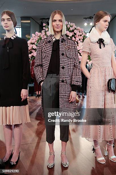 Model poses at the Kate Spade New York Presentation of Fall 2016 during New York Fashion Week at The Rainbow Room on February 12, 2016 in New York...