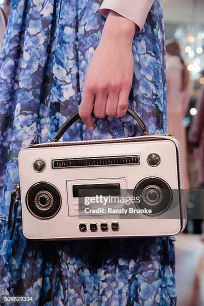 Hand bag detail at the Kate Spade New York Presentation of Fall 2016 during New York Fashion Week at The Rainbow Room on February 12, 2016 in New...