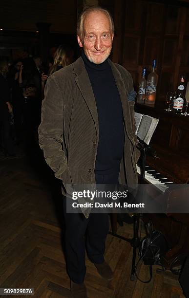 Charles Dance attends Harvey Weinstein's pre-BAFTA dinner in partnership with Burberry and GREY GOOSE at Little House Mayfair on February 12, 2016 in...