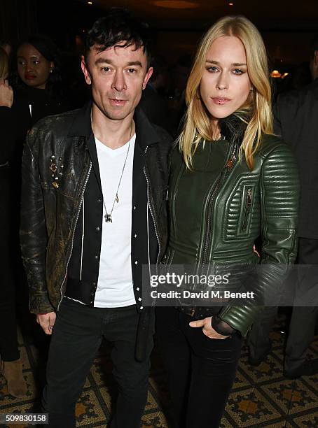 Robbie Furze and Lady Mary Charteris attend Harvey Weinstein's pre-BAFTA dinner in partnership with Burberry and GREY GOOSE at Little House Mayfair...