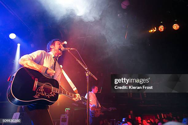 Frank Turner performs with Frank Turner And The Sleeping Souls at The Academy on February 12, 2016 in Dublin, Ireland.