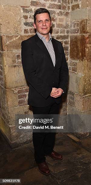 Nigel Harman attends the press night after party of "Nell Gwynn" at The Crypt St Martins on February 12, 2016 in London, England.