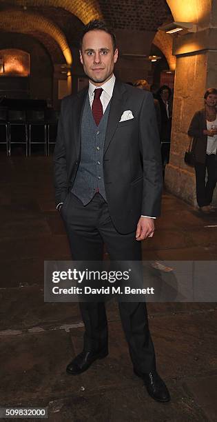 Jay Taylor attends the press night after party of "Nell Gwynn" at The Crypt St Martins on February 12, 2016 in London, England.
