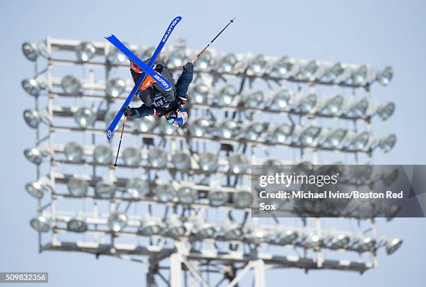 Oscar Wester of Sweden competes in the qualifying round of the Polartec Big Air event at Fenway Park on February 12, 2016 in Boston, Massachusetts.