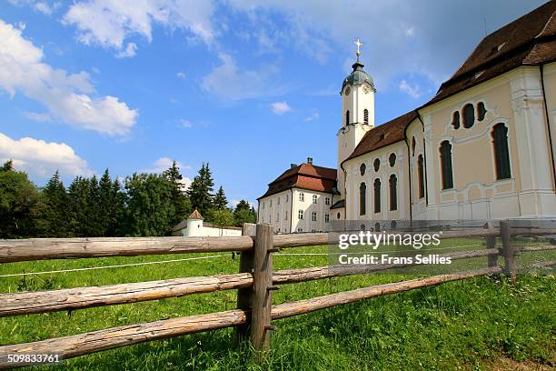 wieskirche near steingaden, allgäu, bavaria - wieskirche stock-fotos und bilder