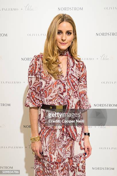 Olivia Palermo poses for a photo as she promotes her new collection at Nordstrom Northpark on February 12, 2016 in Dallas, Texas.