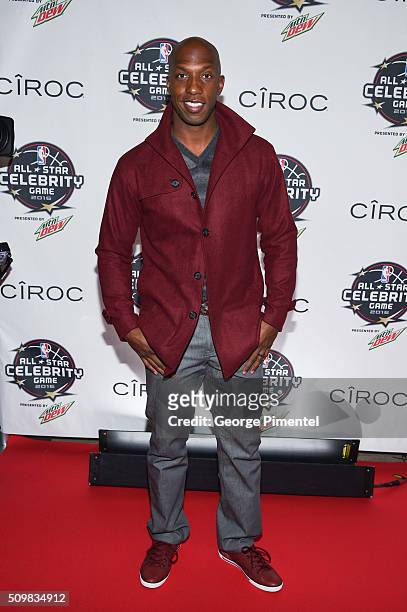 Chauncey Billups attends the 2016 NBA All-Star Celebrity Game at Ricoh Coliseum on February 12, 2016 in Toronto, Canada.