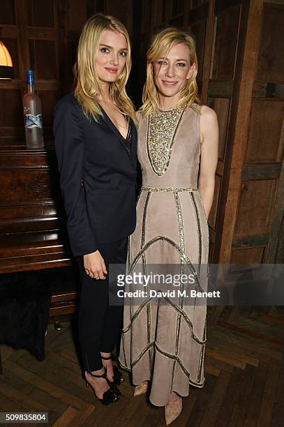 Lily Donaldson and Cate Blanchett attend Harvey Weinstein's pre-BAFTA dinner in partnership with Burberry and GREY GOOSE at Little House Mayfair on...
