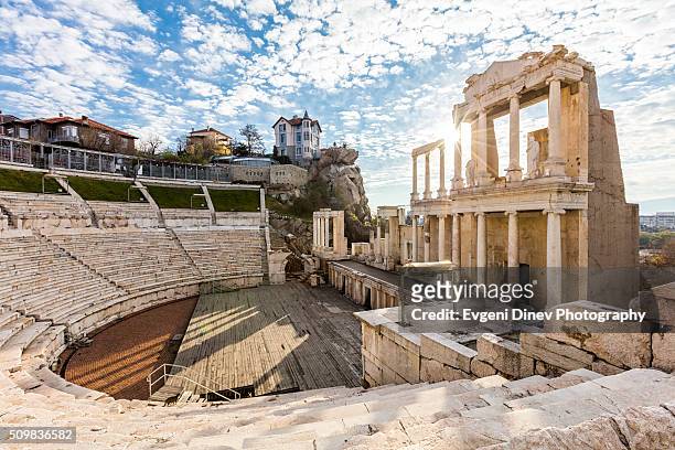 roman amphitheatre - bulgaria stock pictures, royalty-free photos & images