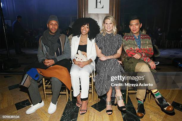 Matthew Henson, DJ Kitty Cash, model Alexandra Richards and fashion blogger Bryanboy attend the Sophie Theallet fashion show during Fall 2016 New...