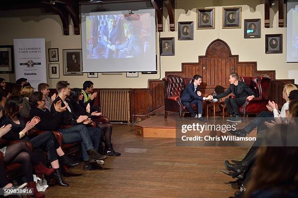 Calvin Klein addresses the Cambridge Union at The Cambridge Union on February 12, 2016 in Cambridge, Cambridgeshire.