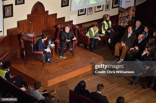 Calvin Klein addresses the Cambridge Union at The Cambridge Union on February 12, 2016 in Cambridge, Cambridgeshire.