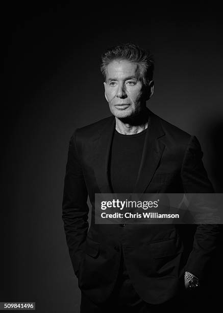 Calvin Klein poses for a portrait before addressing the Cambridge Union Society at The Cambridge Union on February 12, 2016 in Cambridge,...