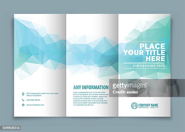ilustrações de stock, clip art, desenhos animados e ícones de tri-fold brochura projeto. - brochure template