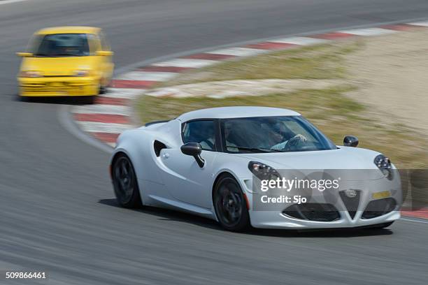 alfa romeo 4c - pursuit sports competition format stock pictures, royalty-free photos & images