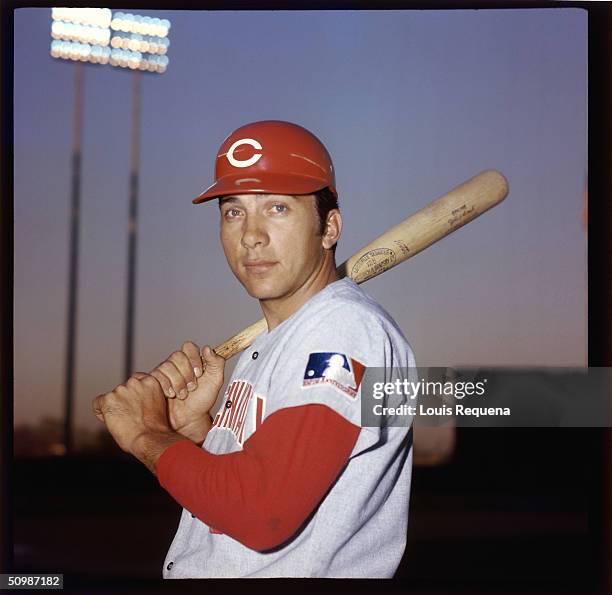 Johnny Bench of the Cincinnati Reds poses for a portrait in 1969. Johnny Bench played for the Cincinnati Reds from 1967