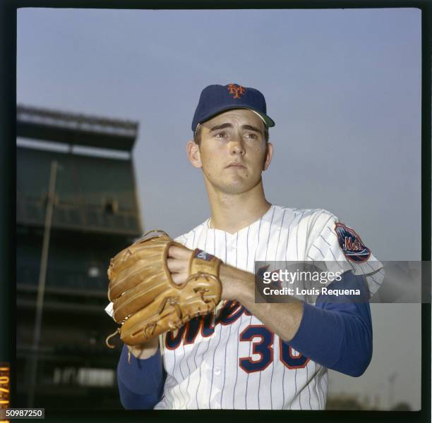 Nolan Ryan of the New York Mets poses for a portrait circa 1968. Nolan Ryan played for the New York Mets from 1966