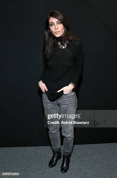 Designer Francesca Liberatore poses backstage at the Francesca Liberatore Fall 2016 fashion show during New York Fashion Week: The Shows at The Dock,...