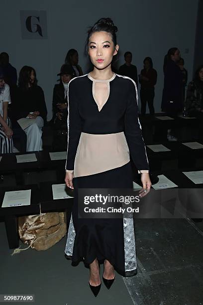 Actress Arden Cho attends the Giulietta fashion show during Fall 2016 New York Fashion Week at Pier 59 Studios on February 12, 2016 in New York City.